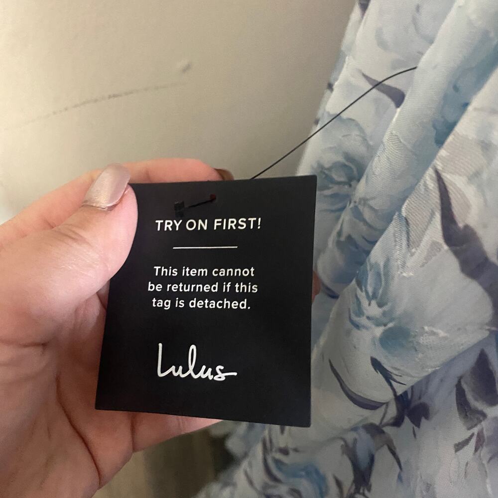 Lulus NWT Special Moment Light Blue Floral Strapless Bustier Maxi Dress Sz 2X - Picture 10 of 14